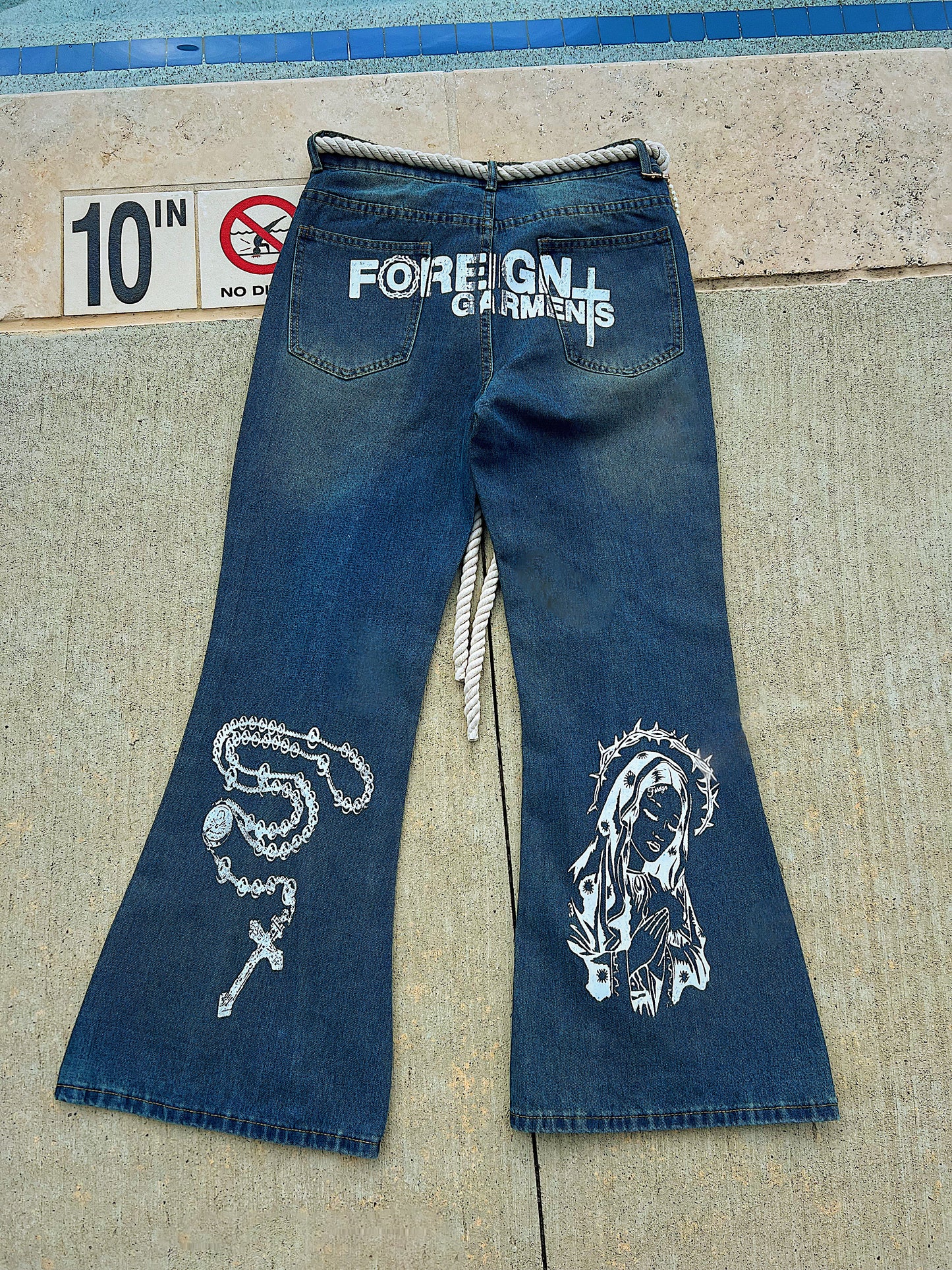 "Foreign Garments Blessed Flare Denim"