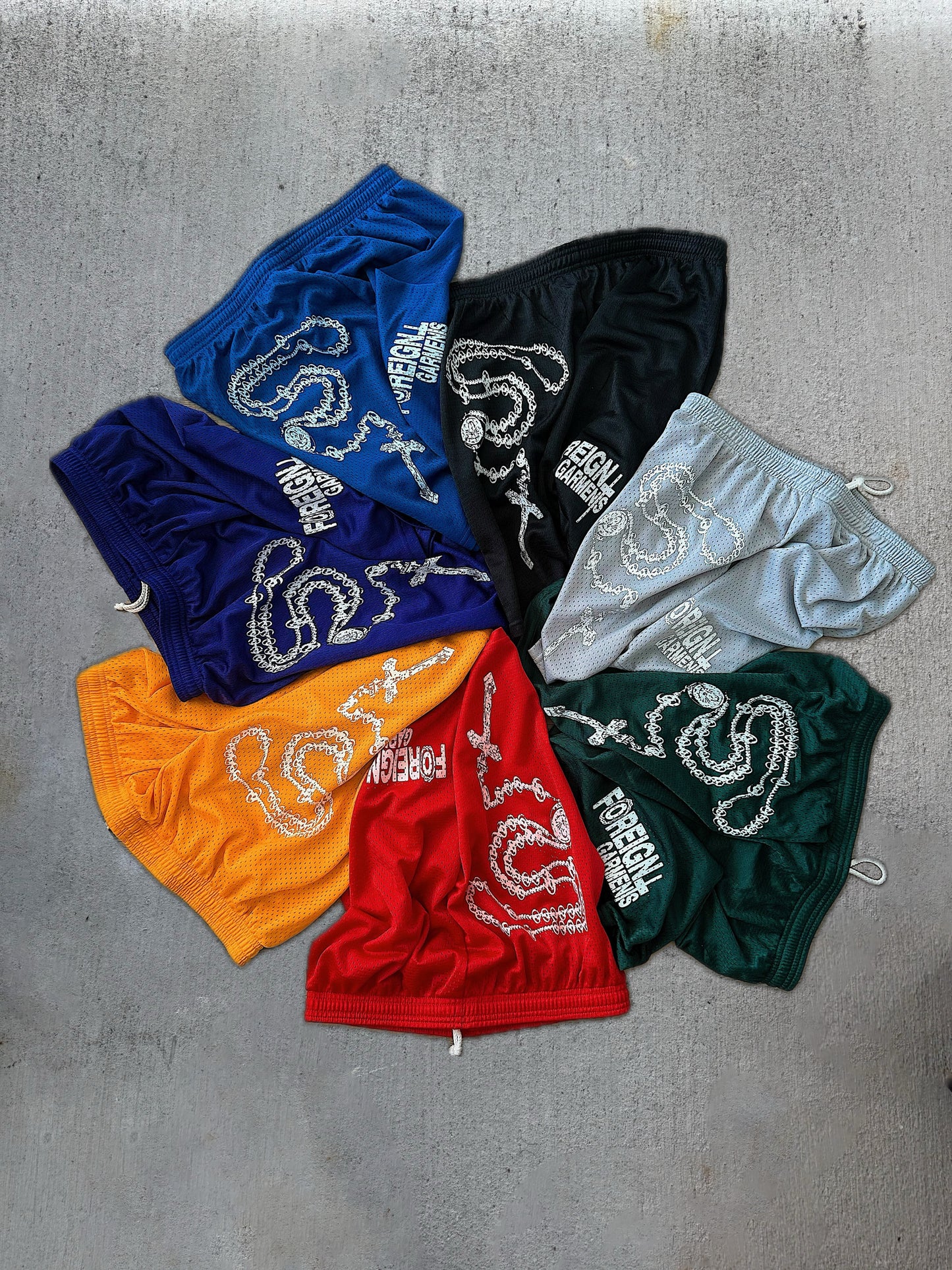 "Rosary" Shorts Red