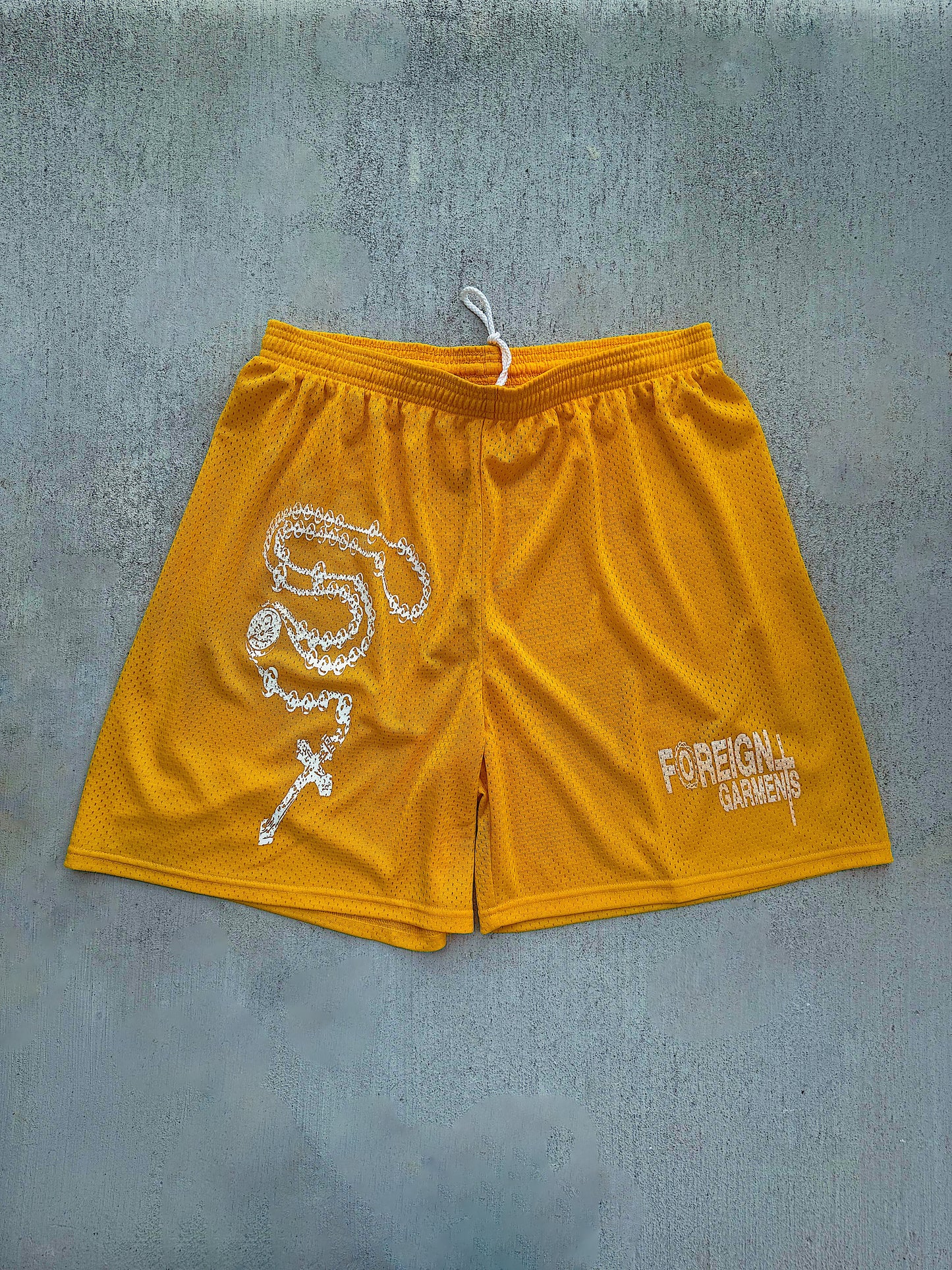 "Rosary" Shorts Yellow & Grey
