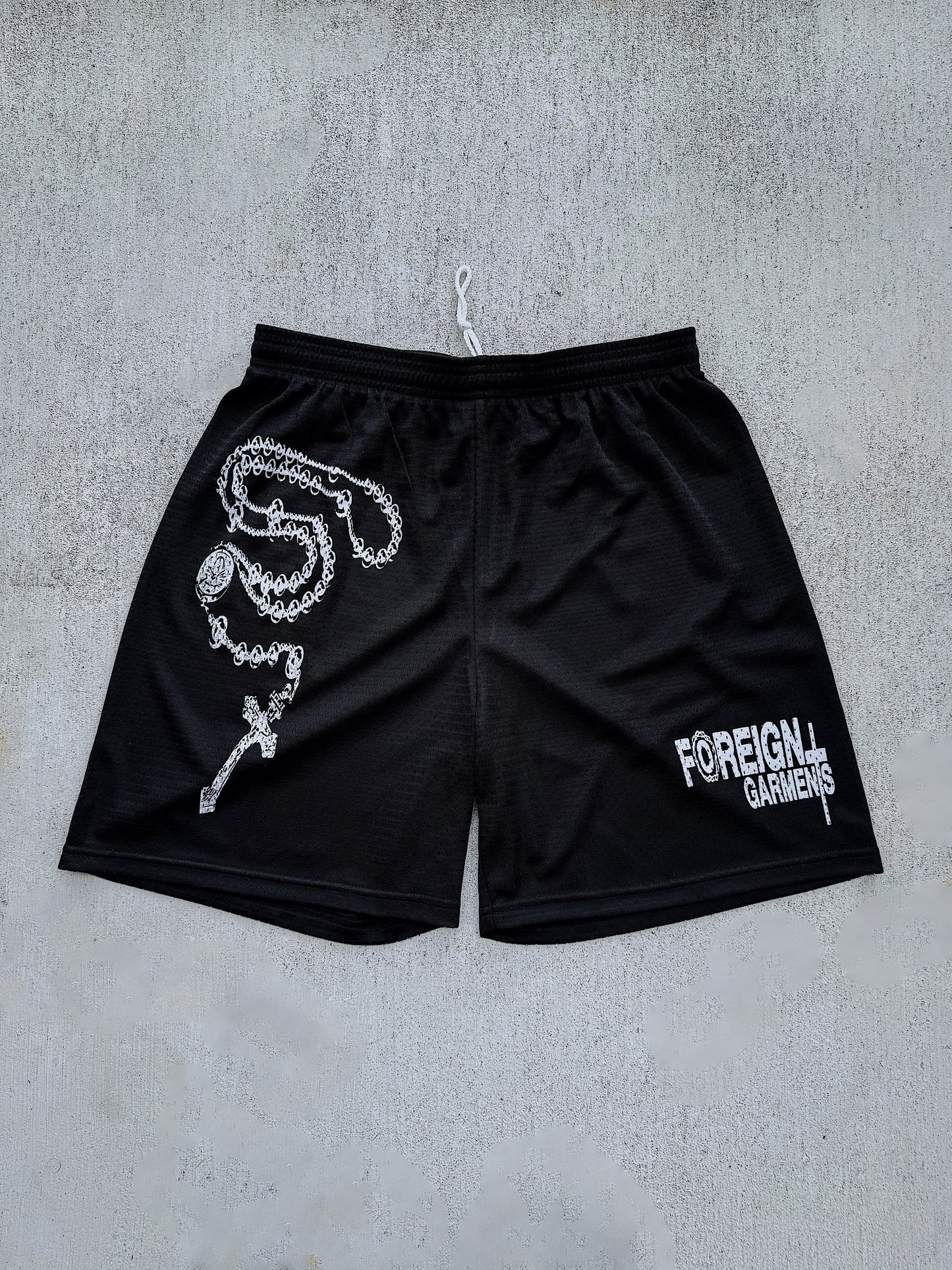 "Rosary" Shorts Black