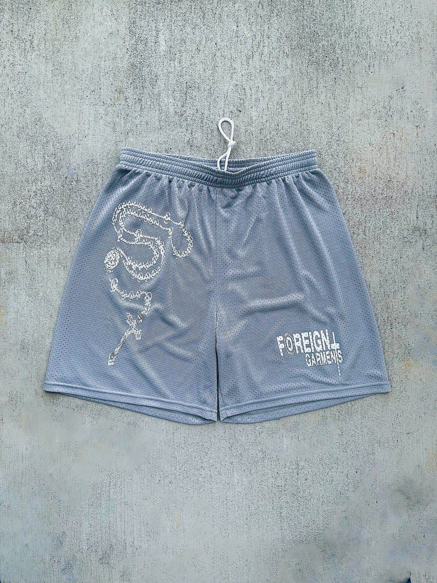"Rosary" Shorts Yellow & Grey