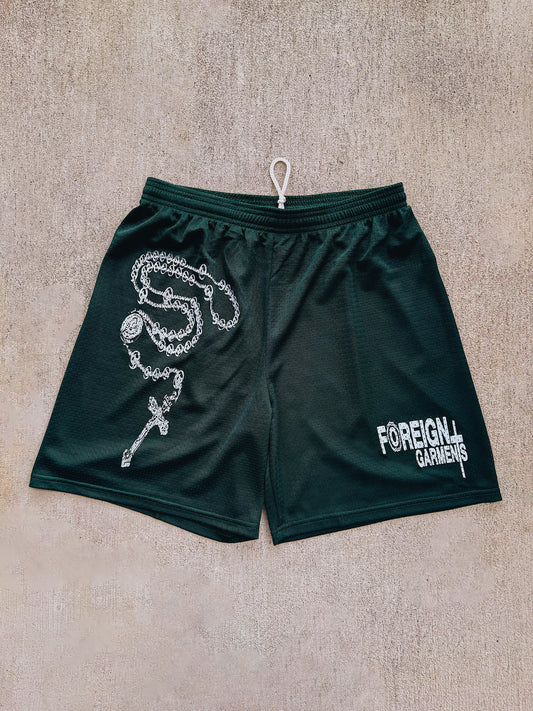 "Rosary" Shorts Green