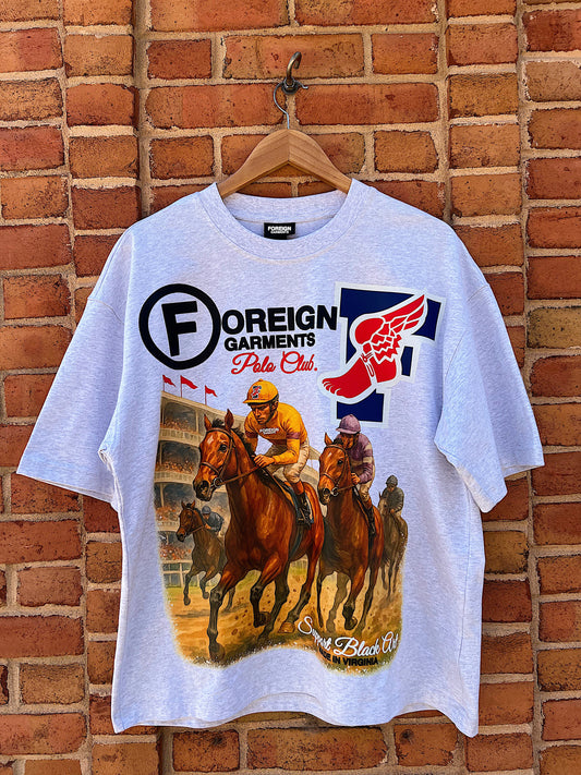 "Black Polo Club" Oversized Tee Heather Grey