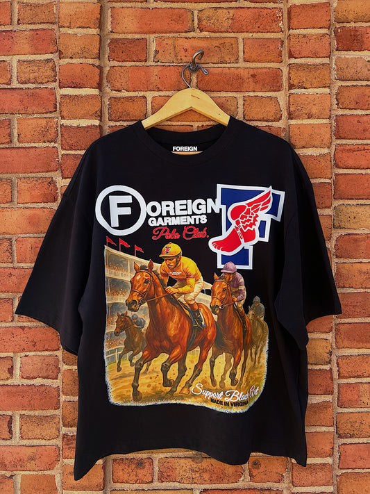 "Black Polo Club" Oversized Tee Black