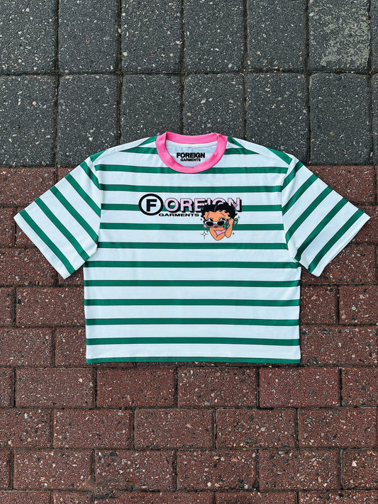 "Black Betty Boop"  Striped Tee