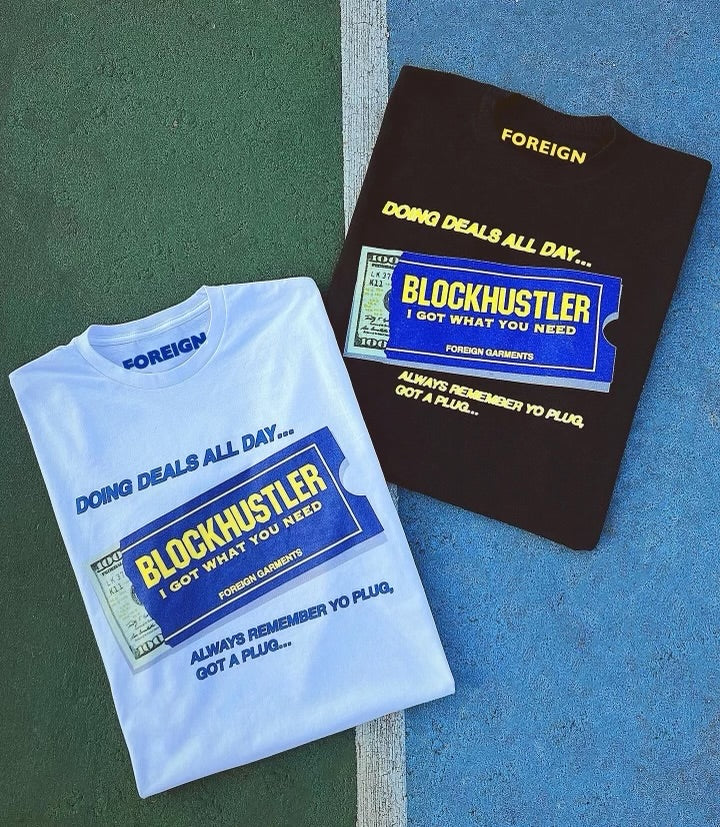 "Blockhustler" T-Shirt White