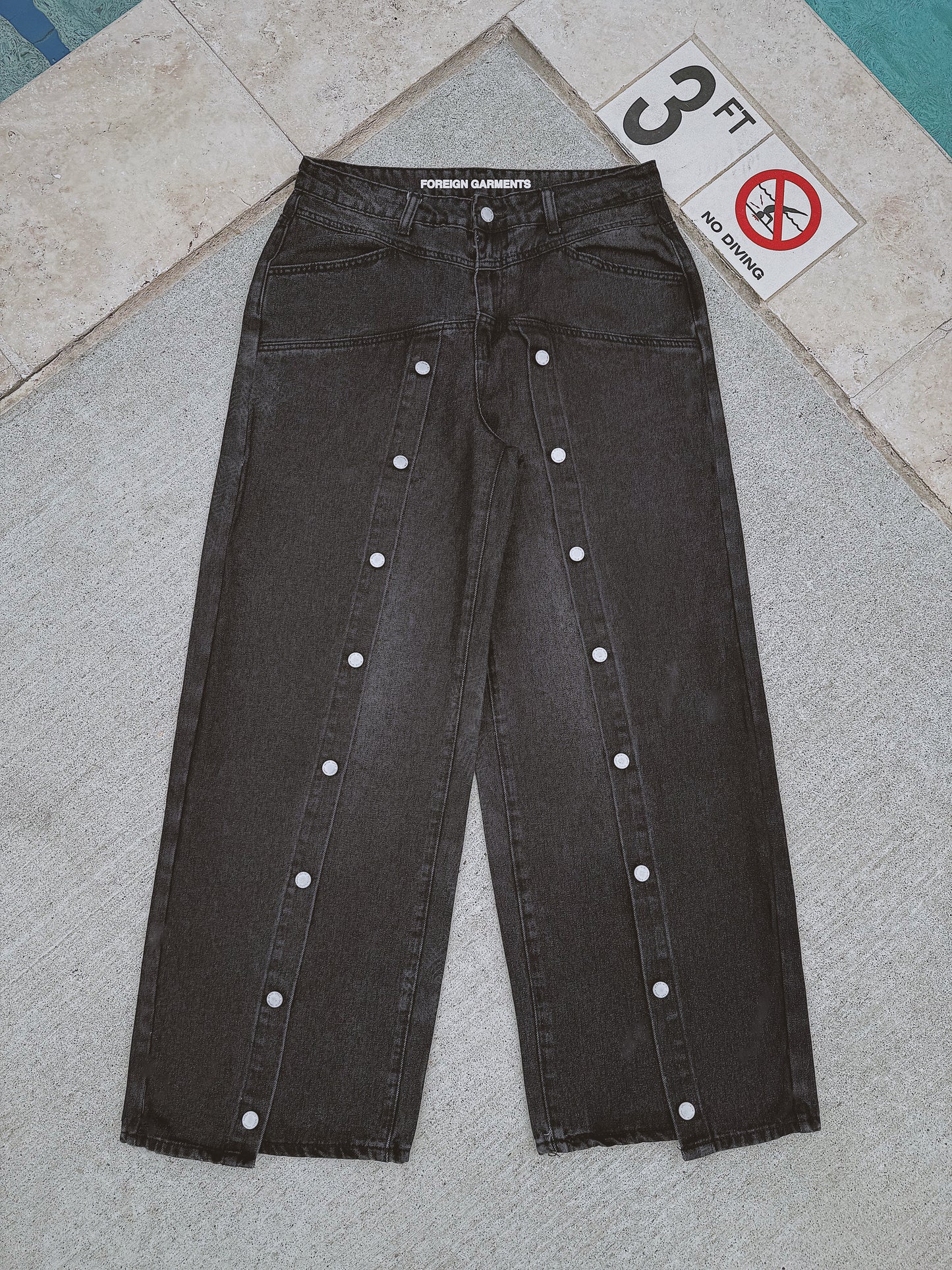 Black "Blessed" Denim