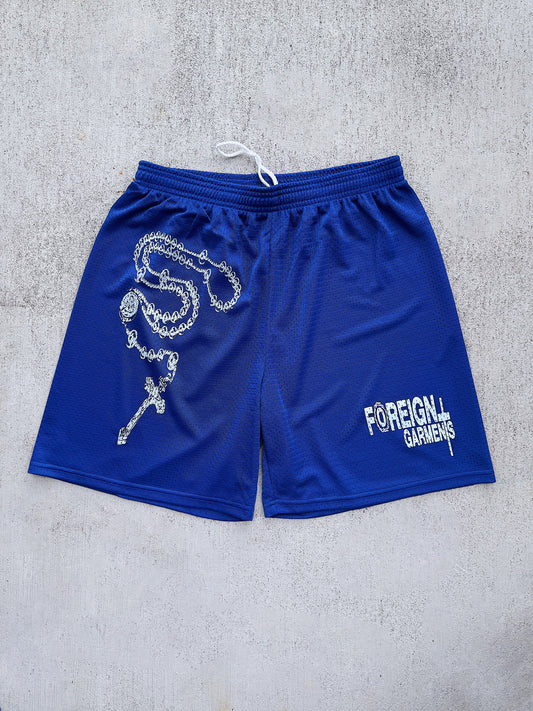 "Rosary" Shorts Blue