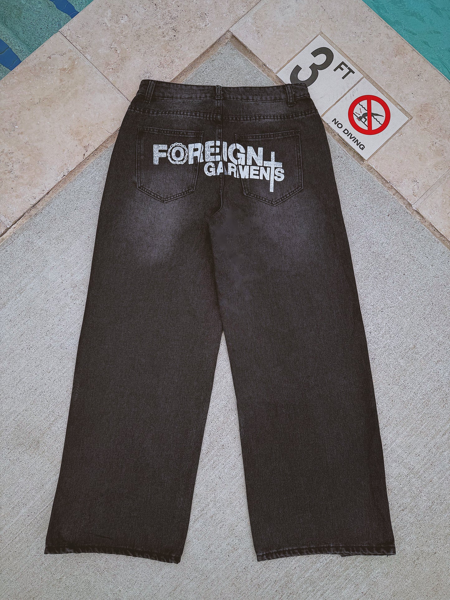 Black "Blessed" Denim