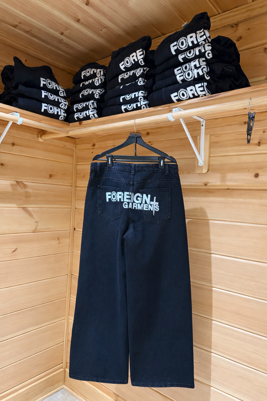 Black "Blessed" Denim
