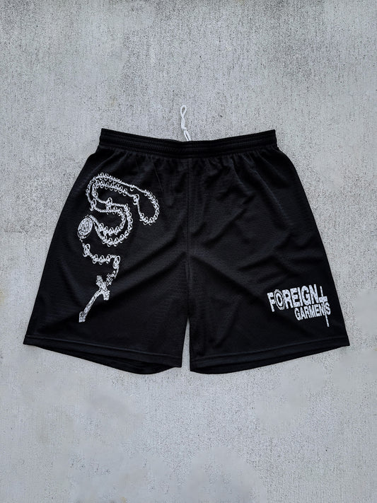 "Rosary" Shorts Black