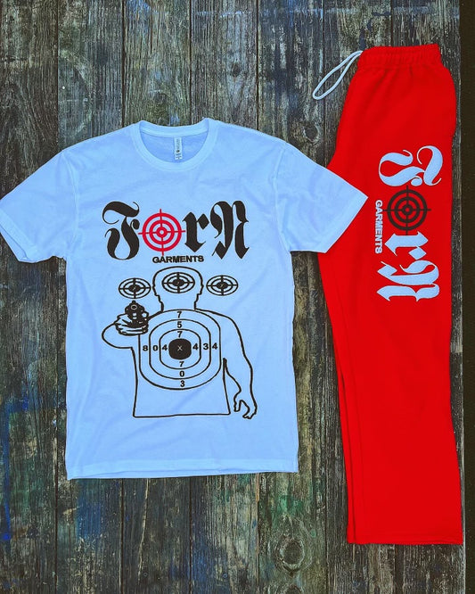 "Scope" Collection T-Shirt and Pants Set Red