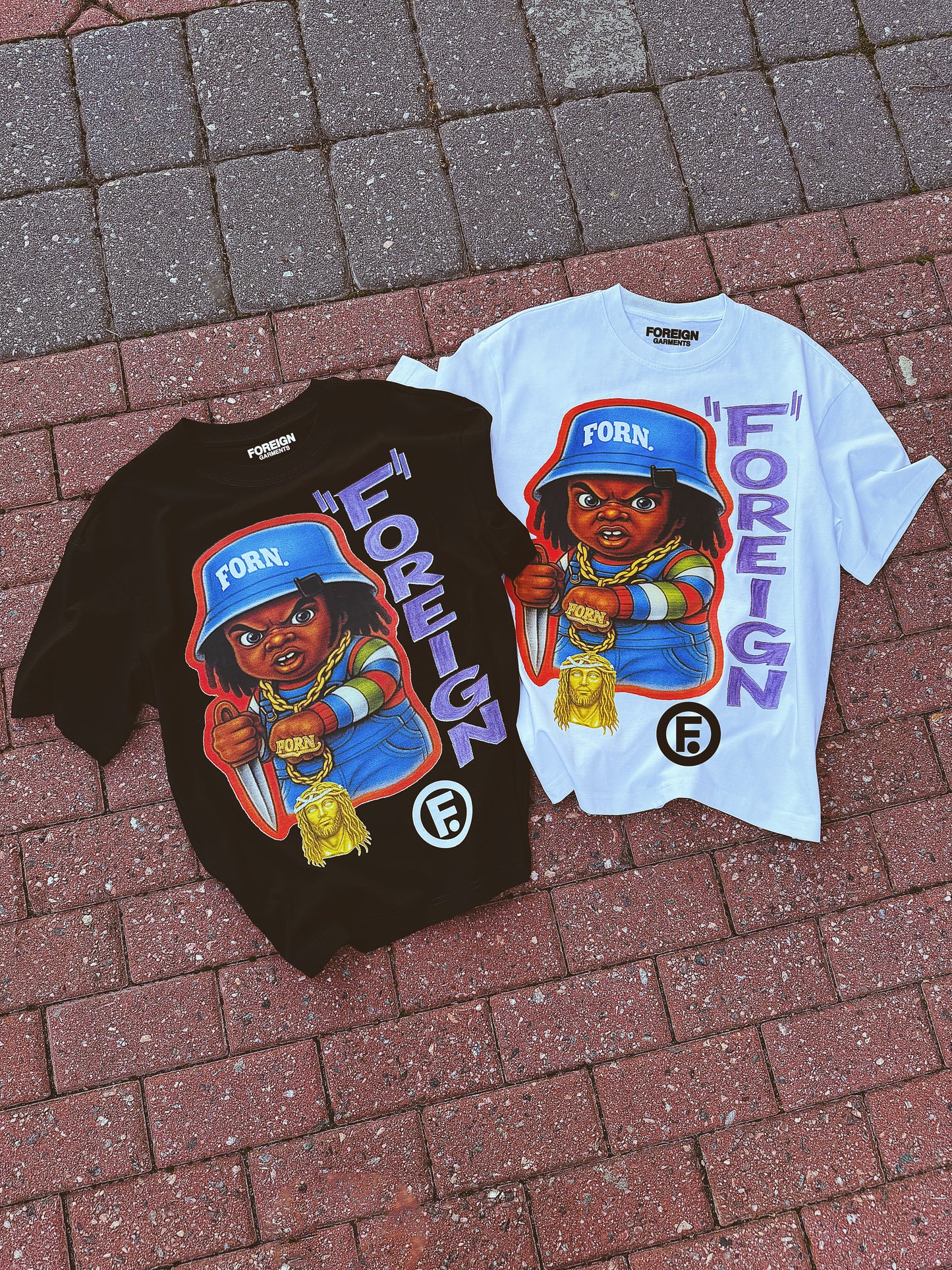 "Black Chucky" Tee White