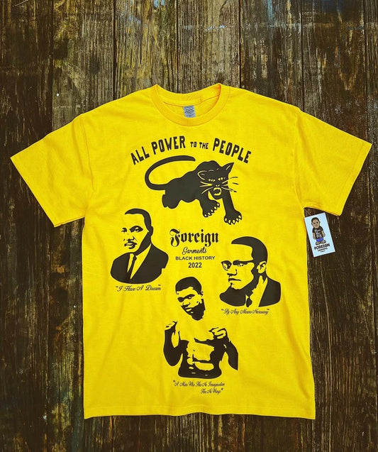 "Black History" Collection T-Shirt Yellow