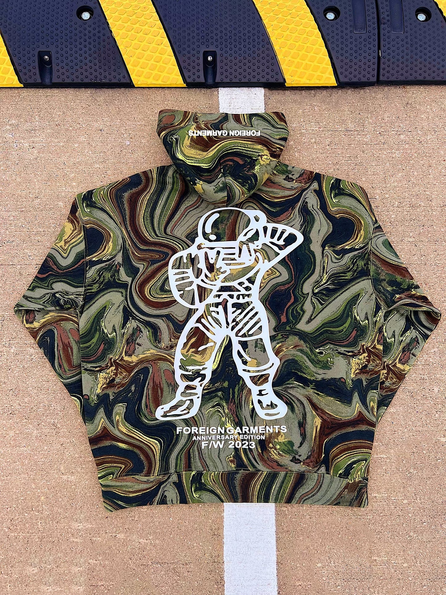 "Bootleg BBC" Hoodie Camo Swirl