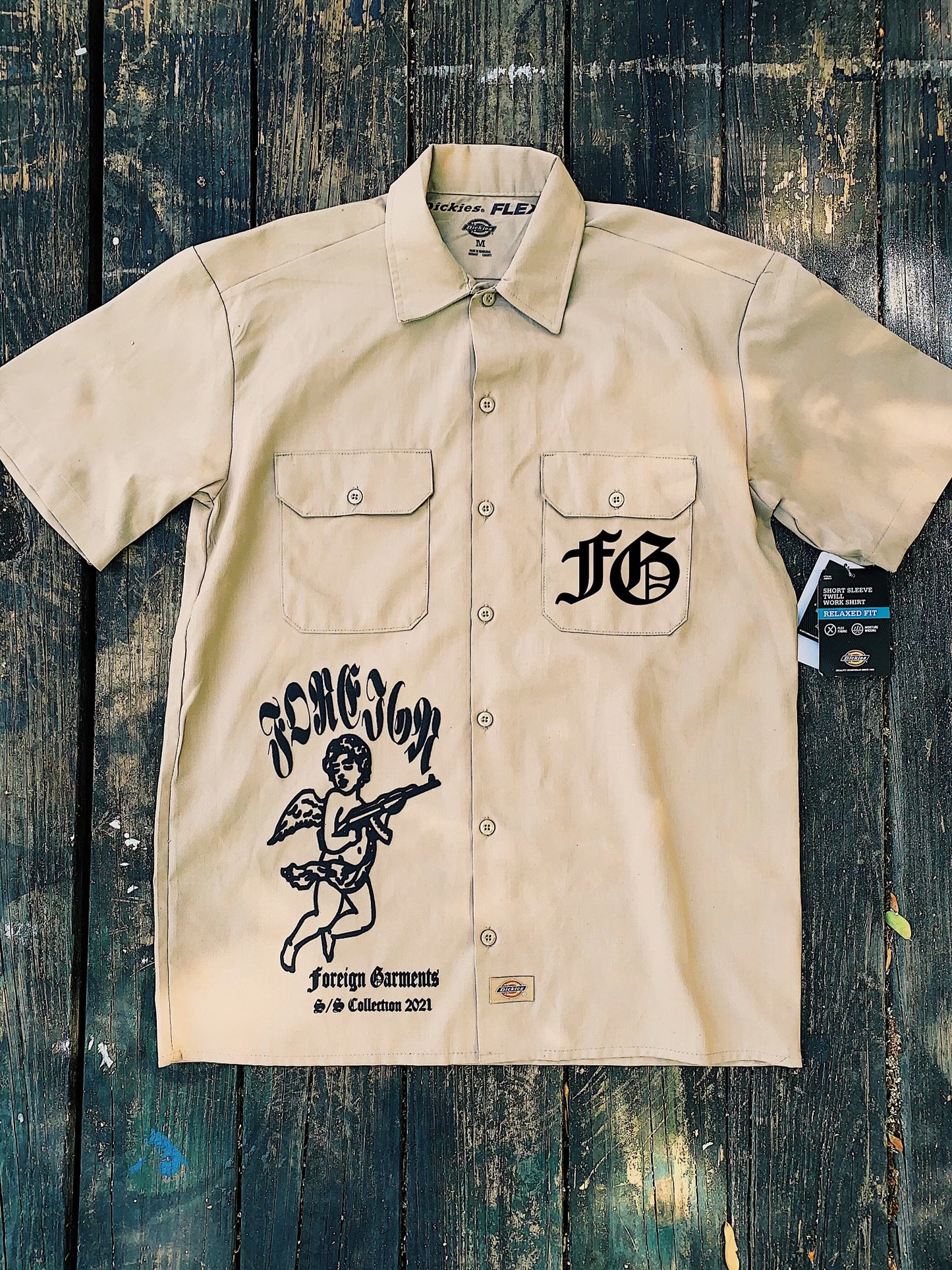 "Angel" Collection Khaki Dickies Shirt