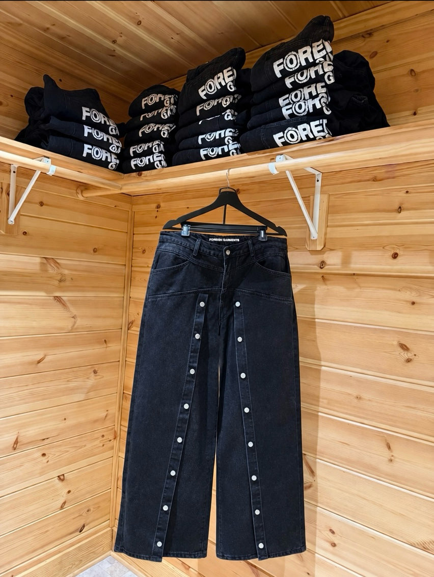 Black "Blessed" Denim